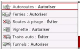 BECKER MAP PILOT - Options d'itinéraire - 2