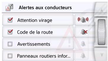 BECKER PROFESSIONAL 50 - Réglage des Alertes aux conducteurs - 1