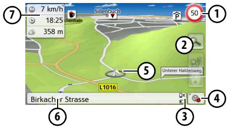 BECKER PROFESSIONAL 50 - Structure de l'affichage cartographique - 1