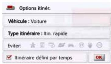 BECKER READY 45 - Modification des options d'itinéraire - 2
