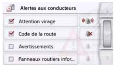 BECKER READY 45 - Réglage des Alertes aux conducteurs - 1