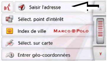 BECKER READY 50 - Saisie d'une adresse - 1