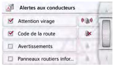 BECKER READY 50 - Réglage des Alertes aux conducteurs - 1