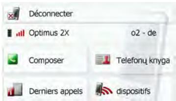BECKER TRANSIT 5 LMU, TRUCK - Menu Tételephone (uniquement certains modèles) - 1