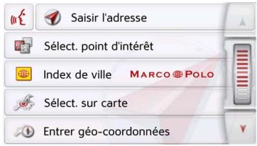BECKER TRANSIT 50 - Menu « Nouvelle destin… » - 2