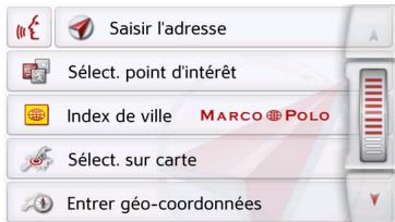 BECKER TRANSIT 50 - Saisie d'une destination - 1