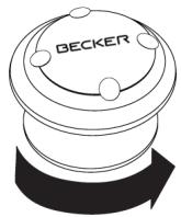 BECKER TRANSIT 50 - Retrait de la télékomande - 1