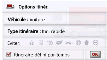 BECKER TRANSIT 50 - Modification des options d'itinéraire - 2