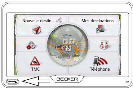 BECKER TRANSIT 50 - La touche Retour - 1