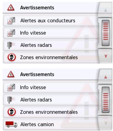 BECKER TRANSIT 50 - Touche Avertissements - 2
