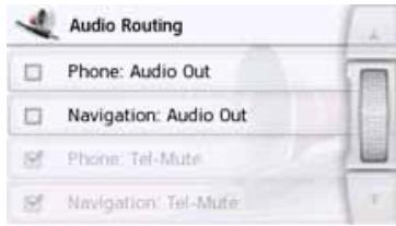 BECKER TRUCK - >Press the button Audio Routing - 1