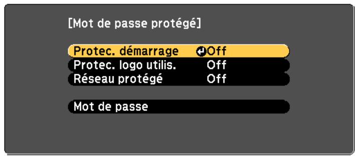 EPSON TW490 - Réglage de la fonction Mot de passage protégé - 5