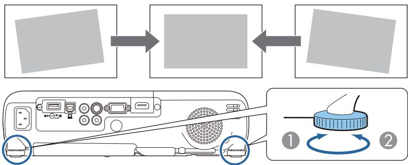 EPSON TW490 - Réglage de l'inclinaison horizontale - 1