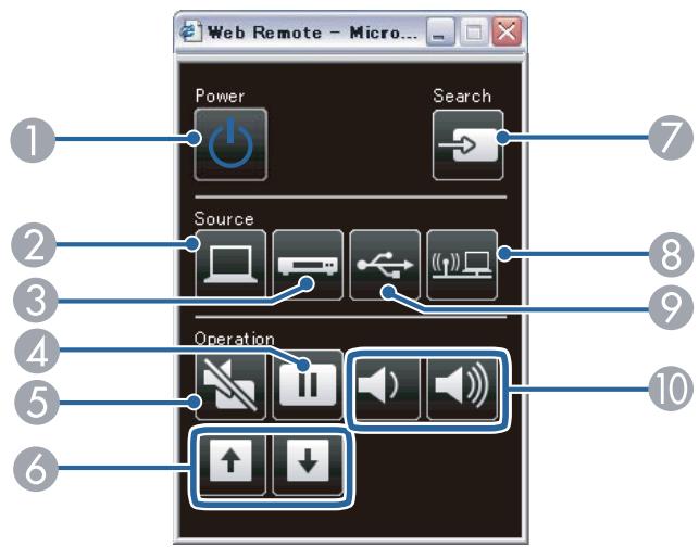 EPSON TW490 - Affichage de l'écran Web Remote - 2