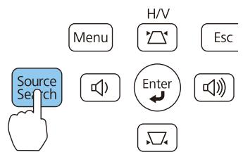 EPSON TW490 - Détection automatique des signaux d'entrée et modification de l'image projetée (Recherche de source) - 2