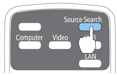 EPSON TW490 - Détection automatique des signaux d'entrée et modification de l'image projetée (Recherche de source) - 1