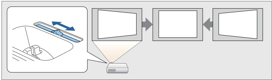 EPSON TW490 - Curseur pour le réglage du Keystone Horizontal - 1