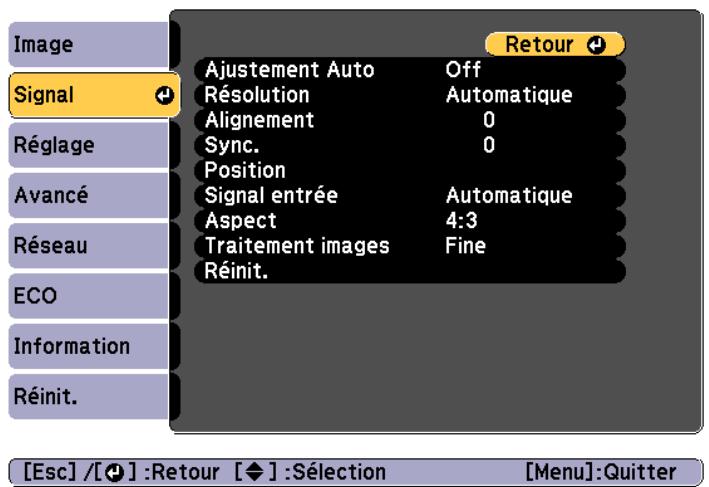 EPSON TW490 - Menu Signal - 1
