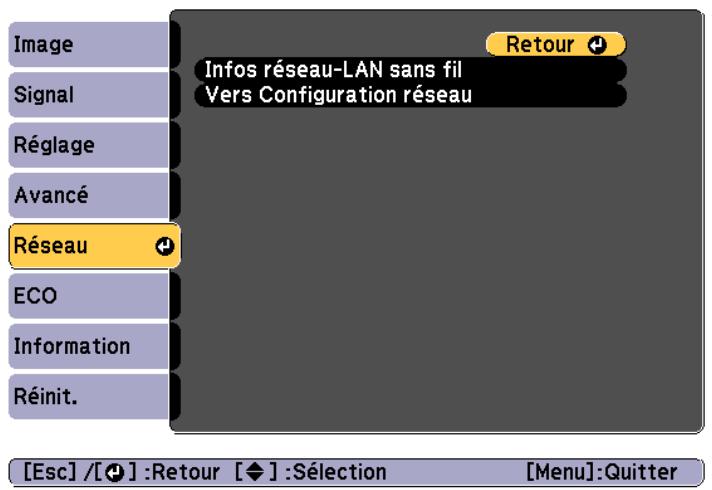 EPSON TW490 - Menu Réseau - 1