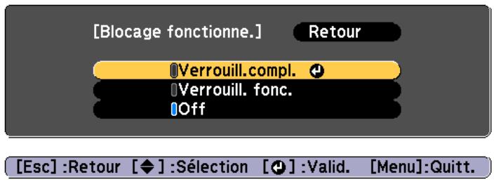 EPSON TW490 - Verrouillage des touches de fonctionnement (Blocage fonctionne.) - 4