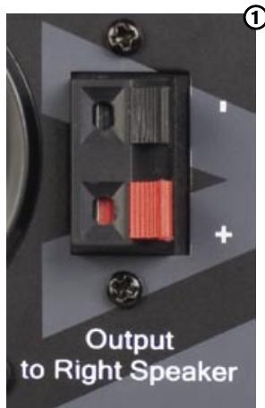 M-AUDIO STUDIOPHILE AV 30,  STUDIOPHILE AV 40 - Réglage du commutateur d'égalisation "Bass Boost" ③ - 1