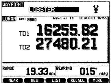 ICOM GP-360ML - Creating a Waypoint in LORAN Coordinates - 1