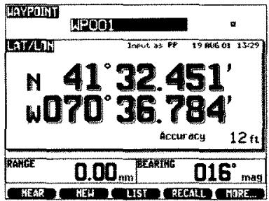 ICOM GP-360ML - CREATING A NEW WAYPOINT - 2