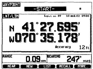 ICOM GP-360ML - CREATING A NEW WAYPOINT - 1
