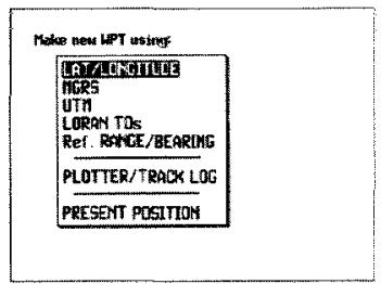 ICOM GP-360ML - OTHER METHODS OF CREATING WAYPOINTS - 3