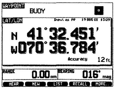 ICOM GP-360ML - ENTERING A WAYPOINT - 2