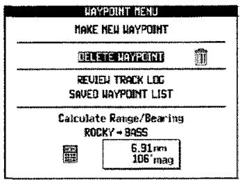 ICOM GP-360ML - DELETING A WAYPOINT - 1
