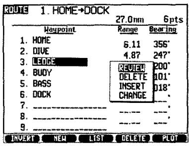 ICOM GP-360ML - EDITING AND DELETING ROUTES - 1