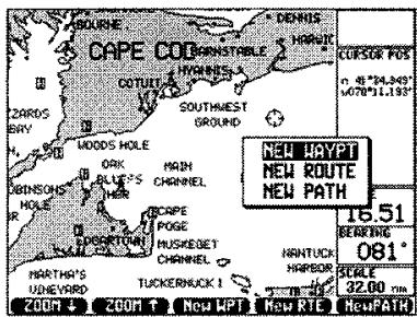 ICOM GP-360ML - ENTERING A WAYPOINT GRAPHICALLY - 3