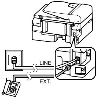 EPSON WF2530WF,  WF2540WF,  WORKFORCE WF-2520NF,  WORKFORCE WF-2530WF,  WORKFORCE WF-2540WF - Bei Verwendung einer mit einem Telefongerät geteilten Telefonleitung - 6