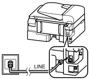 EPSON WF2530WF,  WF2540WF,  WORKFORCE WF-2520NF,  WORKFORCE WF-2530WF,  WORKFORCE WF-2540WF - Utilisation de la ligne téléphonique pour la télécopie uniquement - 2
