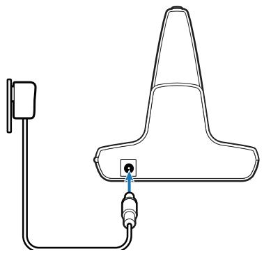 PLANTRONICS SAVI W430-M - Connexion du bloc d'alimentation au chargeur base - 1