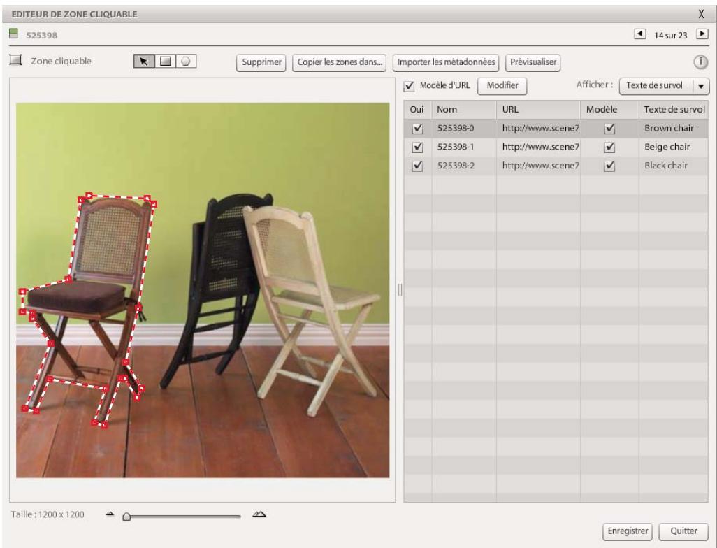 ADOBE SCENE7 4.4 - Création et modification d'une zone cliquable - 1