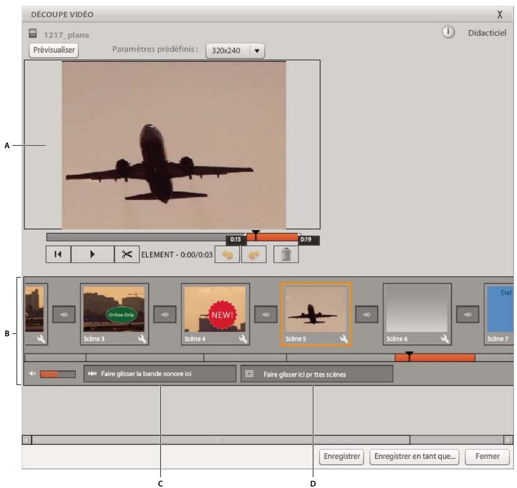 ADOBE SCENE7 4.4 - Présentation de la fenêtre Découpe video - 1