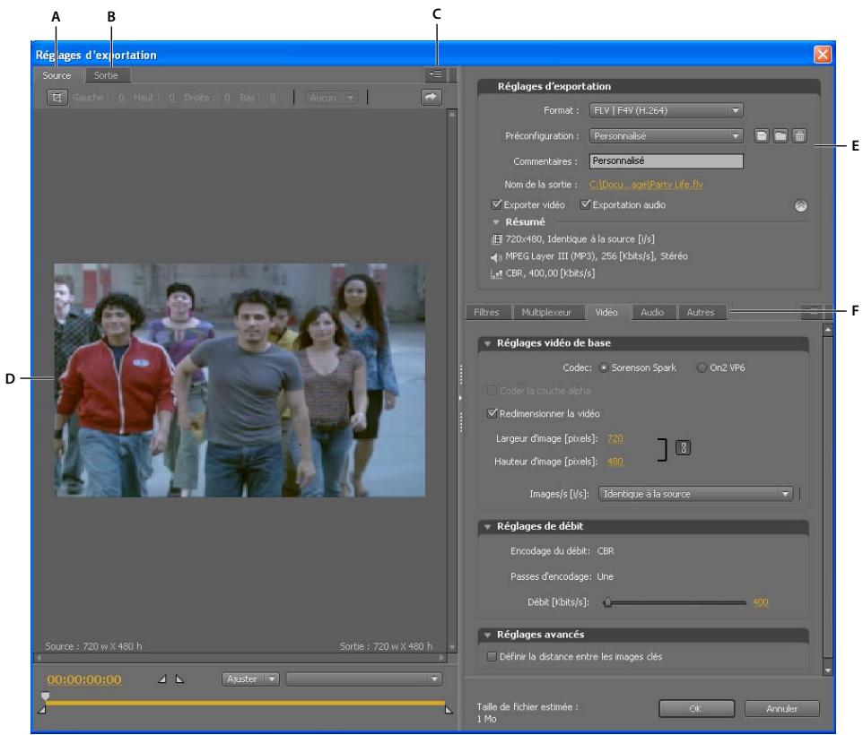 ADOBE SOUNDBOOTH CS4 - Zone d'affichage dans les paramètres d'exportation - 1