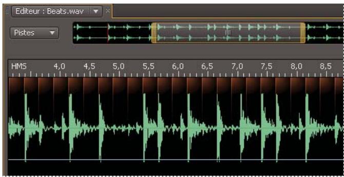ADOBE SOUNDBOOTH CS4 - Ajustement des paramètres de détéction du battement - 2