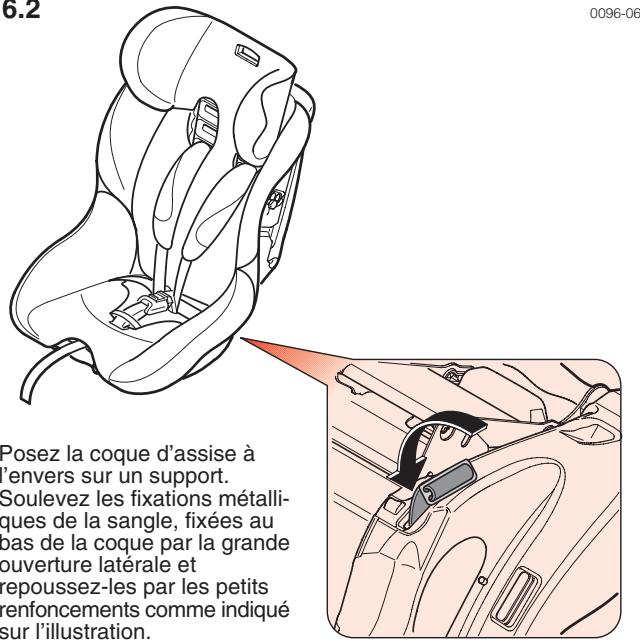 CONCORD ULTIMAX - Enlever la housse/le renfort de maintien du bassin - 1