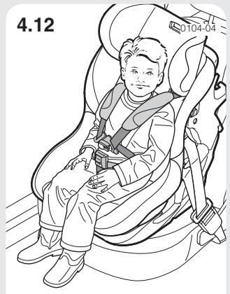 CONCORD ULTIMAX - Adjusting the head support / adjusting the seat to the child's size - 1