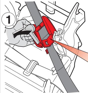 CONCORD ULTIMAX - Desbloquear el tensor del cinturón para descortar la silla - 2