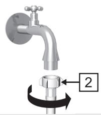GORENJE WA72145 - Branchement du flexible d'alimentation en eau - 2