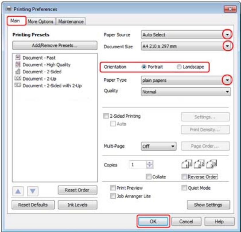 EPSON WORKFORCE PRO WP-M4015DN - Paramètres de base de l'imprimante pour windows - 1