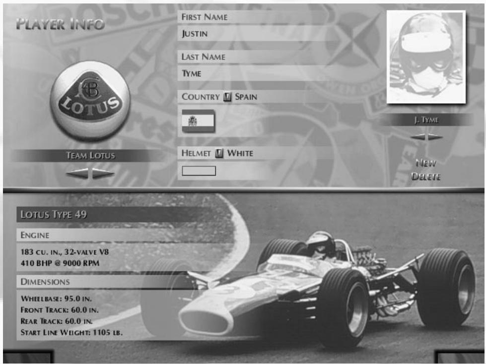 GAMES PC GRAND PRIX LEGENDS - Sélection des menus - 1