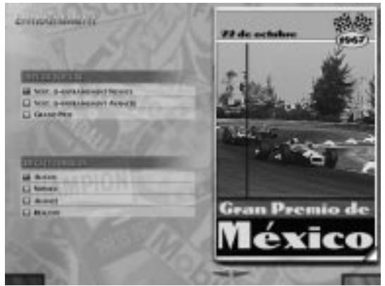 GAMES PC GRAND PRIX LEGENDS - Le menu de besoin du circuit - 1