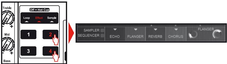 HERCULES DJCONTROL INSTINCT S SERIES - Lancer un effet sur un morceau chargé et en cours de lecture. - 2