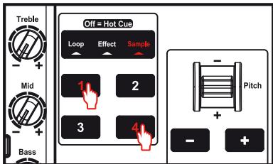 HERCULES DJCONTROL INSTINCT S SERIES - Lancer un échantillon sur un morceau charge et en cours de lecture - 2