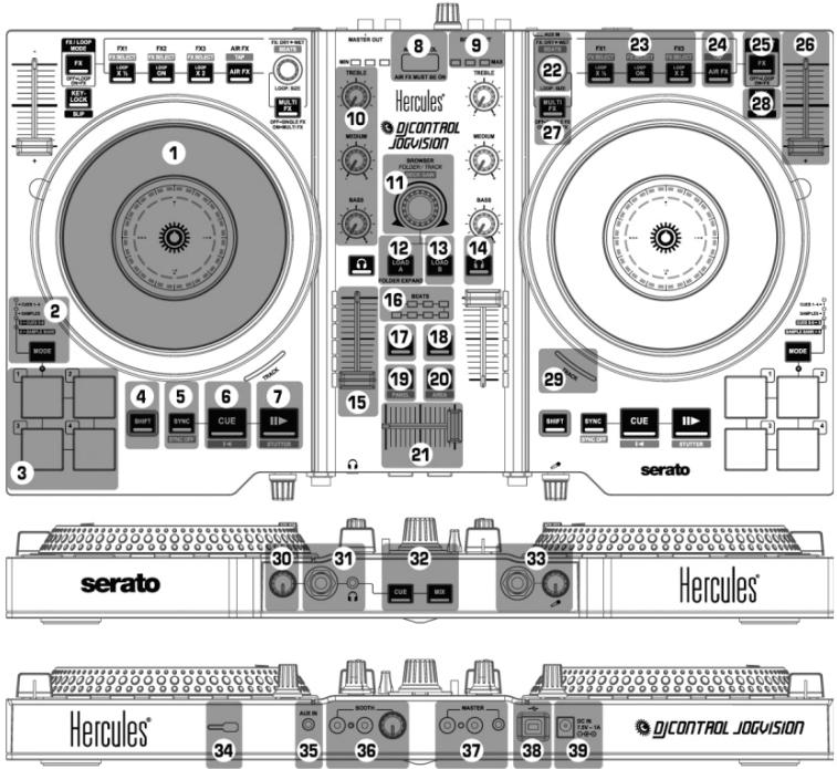 HERCULES DJCONTROL JOGVISION - Hercules DJControl Jogvision : - 1